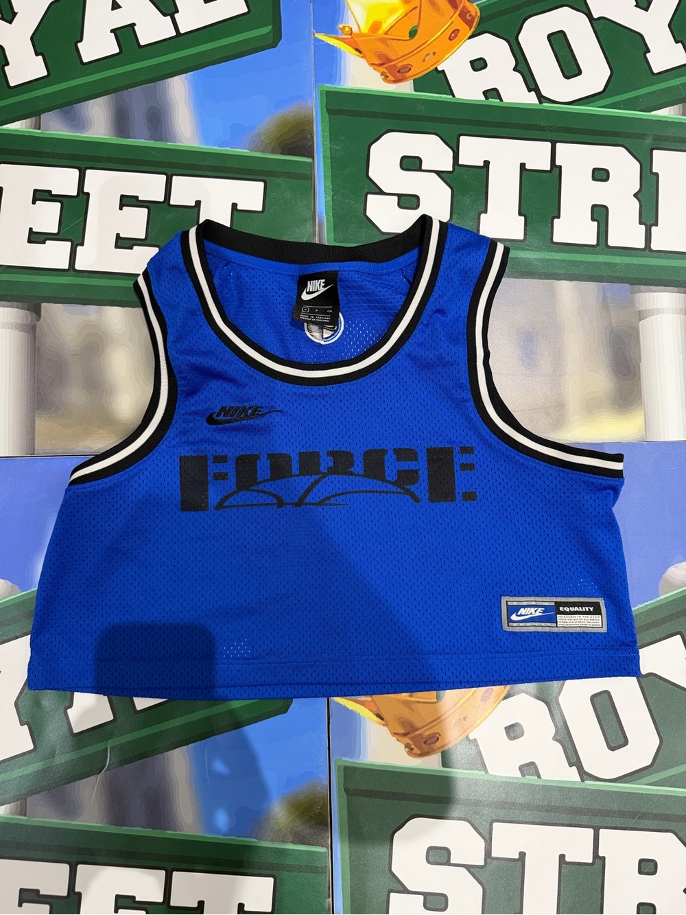 Nike Womens’s Blue Cropped Basketball Tank Top